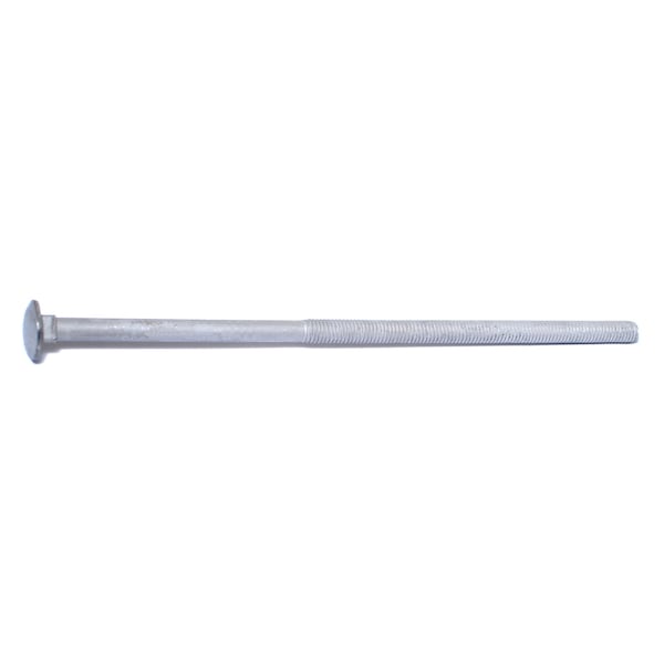Midwest Fastener Carriage Bolt, Square Neck, 16 (Coarse), 10 in L, Steel, Hot Dipped Galvanized, 50 PK 05516 - main